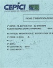 Fiche d'identification de l'investisseur